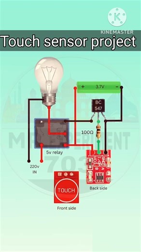 Smart Touch Switch Using Relay220V AC Bulb 😱😲😱😲#shortsfeed #trending #viralvideo #shorts