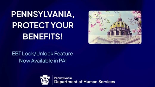 2K views · 11 reactions | Pennsylvania, protect your benefits! The EBT Card Lock feature is now available through ConnectEBT. Lock your card when not in use to prevent theft, fraud, and scams! Download the free, secure ConnectEBT mobile app or visit connectebt.com to get started. To learn more, visit dhs.pa.gov/scams. | Pennsylvania Department of Human Services | Facebook