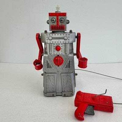 Ideal 1954 Robert The Robot w/Remote 1st Version #4049 Walks AS IS READ /cb | eBay