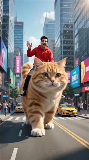 The Cat Rider: Riding a Giant Cat on a Secret Adventure! 🐈✨