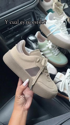 Showcase of Stylish Beige and White Sneakers
