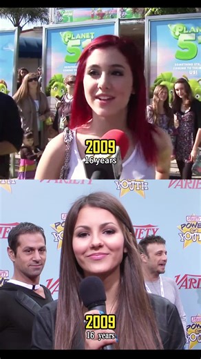 Evolution of Ariana Grande & Victoria Justice #arianagrande #victoriajustice #fyp #evolution #throughtheyears