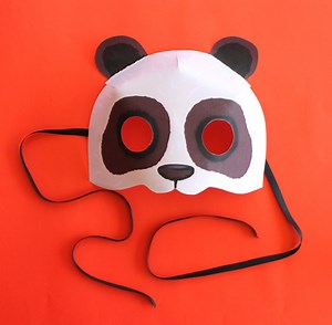 Print paper panda mask video tutorial