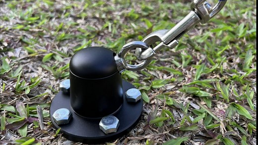 360° Swivel Dog Tie Out Stake, Heavy Tie Out Dog Runner for Yard Camping, Lifetime Replacement (Black)