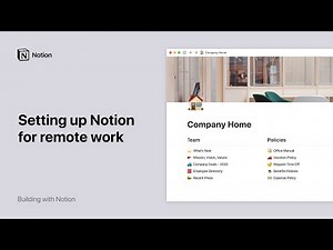 Setting up Notion for remote work