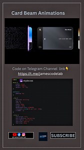 60K views · 919 reactions | Css card beam animation created with just html Css and Javascript | Code 231 | Facebook
