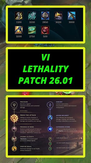 VI LETHALITY - PATCH 26.01 - LEAGUE OF LEGENDS