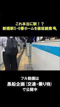 【衝撃の狭さ】これ本当に駅！？新橋駅5・6番ホームを徹底観察🔍 #新橋駅 #鉄道 #鉄道撮影