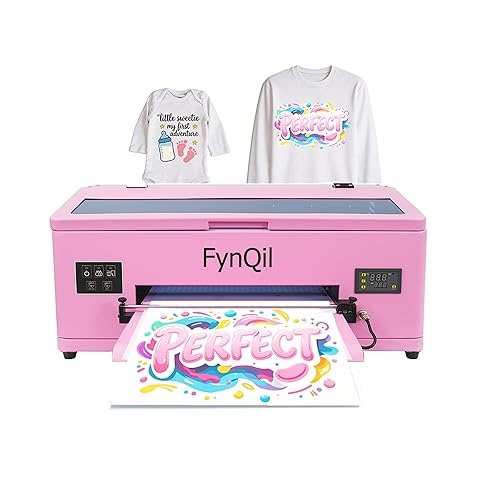 Fynqil A3 DTF Printer R1390 for Beginner, A3 DTF Transfer Printing Machine for DIY Print T-Shirts Apparel with