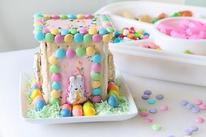 530K views · 757 reactions | POP TART BUNNY HOUSES! Don't act surprised.  I think we all knew that this was coming after we had so much fun making our haunted house and gingerbread house versions in the fall, ha! TUTORIAL and Frosting Recipe: https://gluesticksblog.com/bunny-houses/ | Gluesticks | Facebook