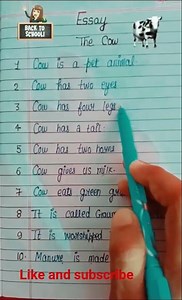 #new essay on the cow easy 10 lines #english #important