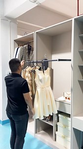 Say goodbye to struggling with those hard-to-reach clothes in your closet. Introducing the Pull Down Closet Rod - the superhero of wardrobe organization! 💪🏼 With its adjustable width and heavy duty hanger, you can finally lift your clothes up high and hang them with ease. No more excuses for not wearing that cute top hidden in the back of your closet. 😉 Don't believe me? Try it out for yourself and thank me later. #ClosetGoals #WardrobeUpgrade 💁🏻‍♀️ | Smart Home Gadgets