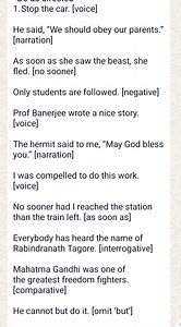 Sentence Transformation ExercisesStop the car. [voice]He sai... | Filo