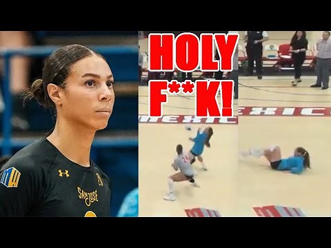 Crowd SHOCKED! Trans Volleyball player Blaire Fleming SPIKES the ball into another female's body!