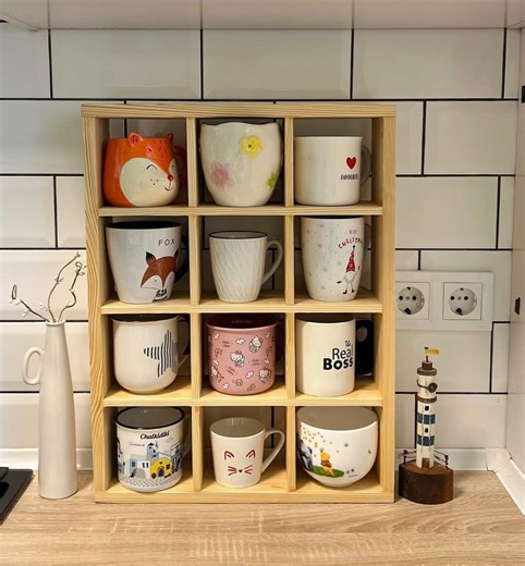 Mug Display Shelf, Coffee Mug Holder, Wooden Mug Organizer, Coffee Cup Display Rack, Pine Mug Shelf,mug Storage Rack,farmhouse Kitchen Decor - Etsy Australia
