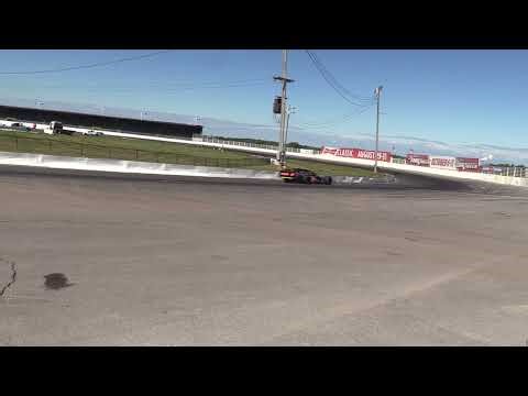 Whelen Modified Tour practice looking into turns 3 and 4 Aug 30 2025