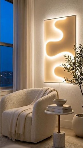 DIY LED Wall Light | Glowing Squiggle Wall Art with Plexiglass Panel #halo #diy #viral