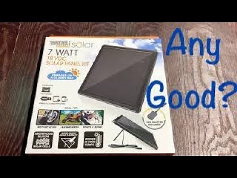 Harbor Freight's Thunderbolt 7-Watt Solar Panel Kit Unboxing! Item# 64801
