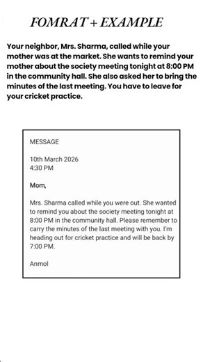 Message Writing Format with Examples | #messagewriting