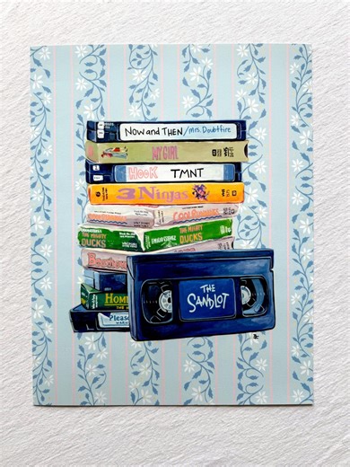 Millennial Classics VHS Collection Vol 1 Pop Art Print 11x14in • 90s Retro Video Tape Decor, Nostalgic Film Lover Gift • Limited Edition Art - Etsy