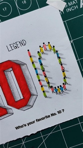 How to Draw Number 10 in 4 Different Ways! ✏️ #shorts #art