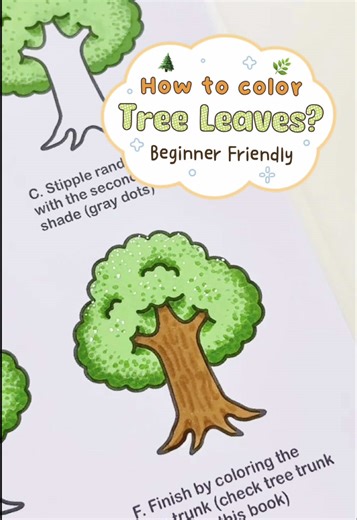 Coloring Tutorial: Texturing a Perfect Tree Step-by-Step