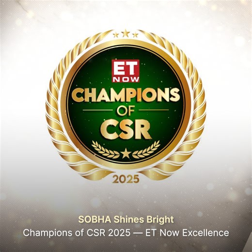 SOBHA Limited on Instagram: "SOBHA is proud to be recognised at the ET NOW Champions of CSR 2025, receiving the award for its unwavering commitment to Corporate Social Responsibility by ET Edge under the Global Sustainability Alliance – Transformation Series. Adding to this honour, our Chairman, Mr. Ravi Menon, has been named Impactful CSR Leader of India 2025. These recognitions reaffirm our long-term commitment to creating impact for communities and building a more responsible and sustainable