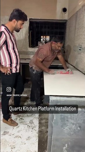 Quartz Kitchen Platform Installation | Kitchen platform Idea | Granite kitchen platform#kitchen