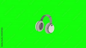 headphone icon. Headset music animated icon. Audio playing. Portable device, accessory. bluetooth headphone icon.