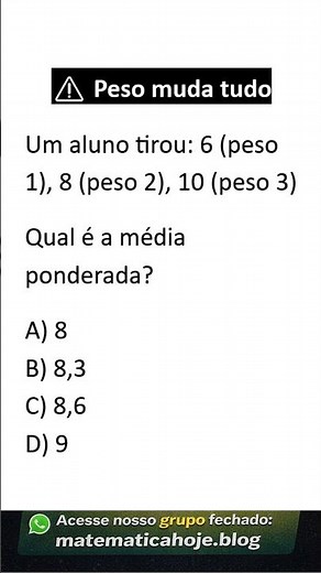 Média Ponderada O Peso que Muda o Resultado