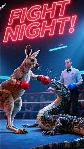 Kangaroo vs Komodo Dragon Animal Olympics Boxing Match | Wild Champs Fight Night #KangarooVsKomodo