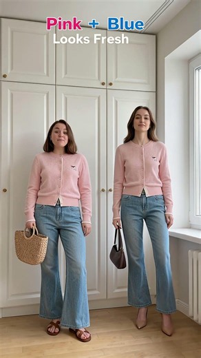 Light Jeans + Knitwear Color Rules for 2 Shapes! #shorts