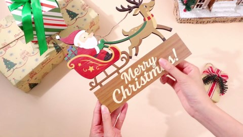 Christmas LED Wooden Letters Decorations Glowing Alphabet Ornament Autumn Winter Tabletop Centerpiece Living Room Mantel Decoration(3 Letters,Joy)