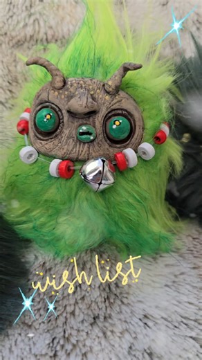 Kris-Wisp (Wish Spirits): (Forgot to post this yesteday! The Grinch Wisp and another one already sold. Will probably make a few more Grinch-Wisps!) ************************** "Because hope comes from in you, and wishes are just magic..." ************************** Just finished 6 Kris-Wisps. They grant wishes to humans they may find favorable! More details in our Etsy shop! SpikesCurioShoppe.etsy.com *************************** #wish #Christmas #christmasgift #spirit #polymerclay #strange #weird