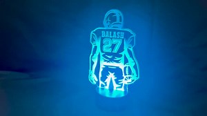 Football Night Light: Color Changing Acrylic LED Sports Decor - Etsy
