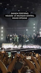 259K views · 10K reactions | #SlimShady performed his new song #Houdini tonight at the Michigan Central Grand Opening! | Mojo In The Morning | Facebook