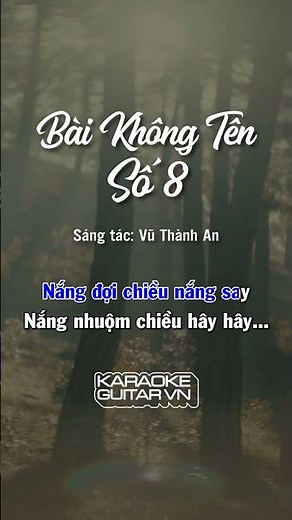 Bài Không Tên Số 8 - Karaoke Acoustic - Tone Nam [C] (Sáng tác: Vũ Thành An)