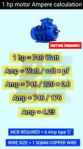 440K views · 3.4K reactions | Motor amp current calculation #reelstrending #reelsviralシ #reelsvideoシ #reelsfbシ #electronic #electrohouse #Electric #reelsvideos #electrician #electronicmusic #reelsviral #electronics #reelsfb #electricianlife #electrical #electricalwork #electricalworkshop | 퐄퐥퐞퐜퐭퐫퐨퐧퐢퐜 퐂퐨퐦퐩퐨퐧퐞퐧퐭퐬 | Facebook