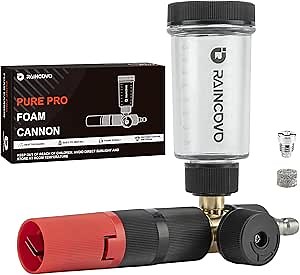 Pure Pro Foam Cannon for Pressure Washer, Adjustable Nozzle with 1/4” Quick Connector, Power Washer Soap Cannon for Car Detail, Additional 1.1mm Orifice Nozzle
