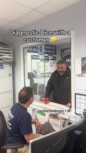 Part 7: Using Diagnostic Dice with a walk-in customer #mechanichumor #autohumor #itsajoke #diag #diagnostic #checkenginelight