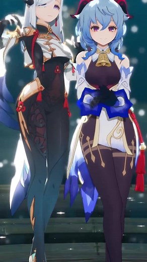 ganyuuuuuuuuuuu!~~ #genshinimpact #ganyu #shenhe #dance #animation