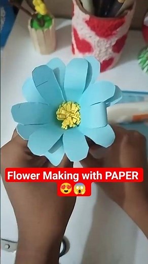 🌸 Easy Flower Making with Color Paper | Handmade Paper Art by Rodela Shikha #paperflower #diy