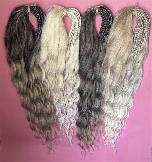 Blond & Brown Curly Dreadlock Extensions, Natural Color and Wave Synthetic Braids Hair Extension - Etsy