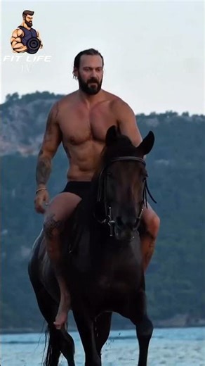 Horse rider bodybuilder