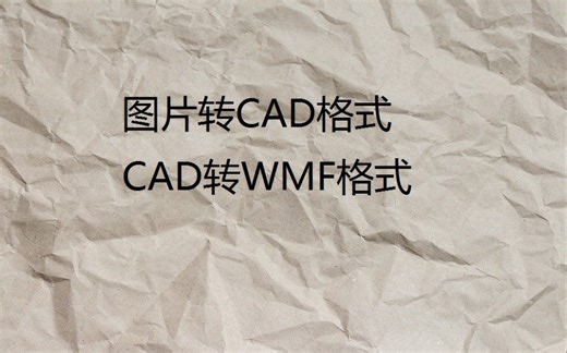 图片转CAD格式和CAD转WMF格式，插入WPS/word