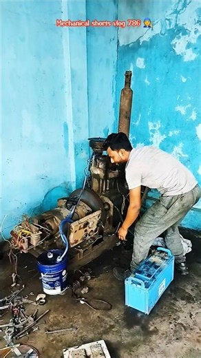 generator starting and sound checking 🧑‍🔧#shorts #automobile #dieselengine #technology #machine