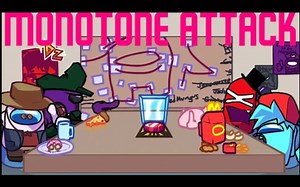 FNF Monotone Attack But Jelqer Warchief Red Mungus and BF Sings It