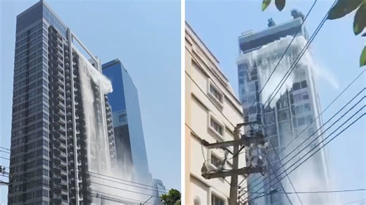 Powerful earthquake rattles Bangkok, shaking water from rooftop pools