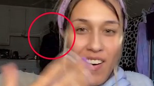 TikTok user captures 'ghost' in background of clip