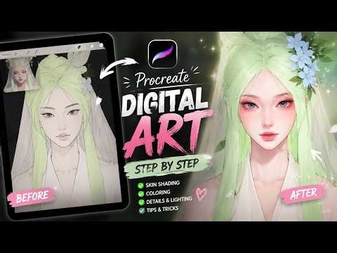 Amazing Digital Art Before & After in Procreate | Portrait Painting Tutorial